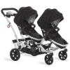 imageDream On Me Track Tandem Double Umbrella Stroller in Black Lightweight Double Stroller for Infant and Toddler MultiPosition Reversible ampamp Reclining Seats Large Storage Basket and CanopyBlack