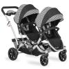 imageDream On Me Track Tandem Double Umbrella Stroller in Black Lightweight Double Stroller for Infant and Toddler MultiPosition Reversible ampamp Reclining Seats Large Storage Basket and CanopyBlack  White
