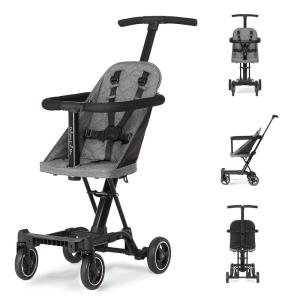 imageDream On Me Lightweight And Compact Coast Rider Stroller With One Hand Easy Fold Adjustable Handles And Soft Ride Wheels GreyGrey
