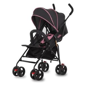 imageDream On Me Vista Moonwalk Baby Stroller in Black Lightweight Infant Stroller with Compact Fold MultiPosition Recline Umbrella Stroller with Canopy Extra Large Storage and Cup HolderPink