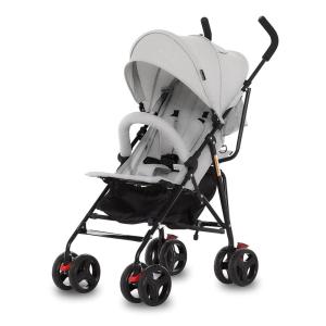 imageDream On Me Vista Moonwalk Baby Stroller in Black Lightweight Infant Stroller with Compact Fold MultiPosition Recline Umbrella Stroller with Canopy Extra Large Storage and Cup HolderLight Gray