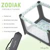 imageDream On Me Zodiak Portable Playard in Black Lightweight Packable and Easy Setup Baby Playard Breathable Mesh Sides and Soft Fabric  Comes with a Removable Padded MatGreyGreen