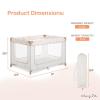 imageDream On Me Zodiak Portable Playard in Black Lightweight Packable and Easy Setup Baby Playard Breathable Mesh Sides and Soft Fabric  Comes with a Removable Padded MatBeige