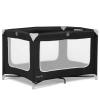 imageDream On Me Zodiak Portable Playard in Black Lightweight Packable and Easy Setup Baby Playard Breathable Mesh Sides and Soft Fabric  Comes with a Removable Padded MatBlack