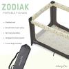 imageDream On Me Zodiak Portable Playard in Black Lightweight Packable and Easy Setup Baby Playard Breathable Mesh Sides and Soft Fabric  Comes with a Removable Padded MatGray