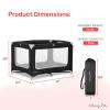 imageDream On Me Zodiak Portable Playard in Black Lightweight Packable and Easy Setup Baby Playard Breathable Mesh Sides and Soft Fabric  Comes with a Removable Padded MatBlack