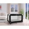 imageDream On Me Zodiak Portable Playard in Black Lightweight Packable and Easy Setup Baby Playard Breathable Mesh Sides and Soft Fabric  Comes with a Removable Padded MatBlack