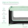 imageDream On Me Zodiak Portable Playard in Black Lightweight Packable and Easy Setup Baby Playard Breathable Mesh Sides and Soft Fabric  Comes with a Removable Padded MatMint