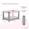 imageDream On Me Zodiak Portable Playard in Black Lightweight Packable and Easy Setup Baby Playard Breathable Mesh Sides and Soft Fabric  Comes with a Removable Padded MatGrey and Pink