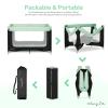 imageDream On Me Zodiak Portable Playard in Black Lightweight Packable and Easy Setup Baby Playard Breathable Mesh Sides and Soft Fabric  Comes with a Removable Padded MatMint