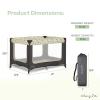 imageDream On Me Zodiak Portable Playard in Black Lightweight Packable and Easy Setup Baby Playard Breathable Mesh Sides and Soft Fabric  Comes with a Removable Padded MatGray