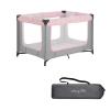 imageDream On Me Zodiak Portable Playard in Black Lightweight Packable and Easy Setup Baby Playard Breathable Mesh Sides and Soft Fabric  Comes with a Removable Padded MatGrey and Pink