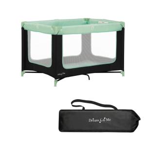 imageDream On Me Zodiak Portable Playard in Black Lightweight Packable and Easy Setup Baby Playard Breathable Mesh Sides and Soft Fabric  Comes with a Removable Padded MatMint