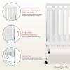 imageDream On Me 3 in 1 Portable Folding Stationary Side Crib in Steel Grey Greenguard Gold Certified Safety Wheels with Locking Casters Convertible 3 Mattress HeightsWhite