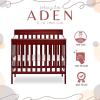imageDream On Me Aden 4in1 Convertible Mini Crib In Grey Greenguard Gold Certified NonToxic Finish New Zealand Pinewood With 3 Mattress Height SettingsCherry