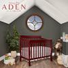 imageDream On Me Aden 4in1 Convertible Mini Crib In Grey Greenguard Gold Certified NonToxic Finish New Zealand Pinewood With 3 Mattress Height SettingsCherry