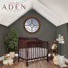imageDream On Me Aden 4in1 Convertible Mini Crib In Grey Greenguard Gold Certified NonToxic Finish New Zealand Pinewood With 3 Mattress Height SettingsEspresso