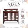 imageDream On Me Aden 4in1 Convertible Mini Crib In Grey Greenguard Gold Certified NonToxic Finish New Zealand Pinewood With 3 Mattress Height SettingsEspresso