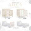 imageDream On Me Aden 4in1 Convertible Mini Crib In Grey Greenguard Gold Certified NonToxic Finish New Zealand Pinewood With 3 Mattress Height SettingsFrench White