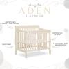 imageDream On Me Aden 4in1 Convertible Mini Crib In Grey Greenguard Gold Certified NonToxic Finish New Zealand Pinewood With 3 Mattress Height SettingsFrench White