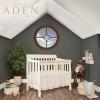 imageDream On Me Aden 4in1 Convertible Mini Crib In Grey Greenguard Gold Certified NonToxic Finish New Zealand Pinewood With 3 Mattress Height SettingsFrench White