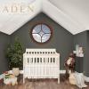 imageDream On Me Aden 4in1 Convertible Mini Crib In Grey Greenguard Gold Certified NonToxic Finish New Zealand Pinewood With 3 Mattress Height SettingsFrench White