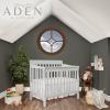 imageDream On Me Aden 4in1 Convertible Mini Crib In Grey Greenguard Gold Certified NonToxic Finish New Zealand Pinewood With 3 Mattress Height SettingsGrey