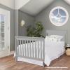 imageDream On Me Aden 4in1 Convertible Mini Crib In Grey Greenguard Gold Certified NonToxic Finish New Zealand Pinewood With 3 Mattress Height SettingsGrey