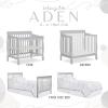 imageDream On Me Aden 4in1 Convertible Mini Crib In Grey Greenguard Gold Certified NonToxic Finish New Zealand Pinewood With 3 Mattress Height SettingsGrey