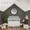 imageDream On Me Aden 4in1 Convertible Mini Crib In Grey Greenguard Gold Certified NonToxic Finish New Zealand Pinewood With 3 Mattress Height SettingsGrey
