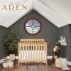imageDream On Me Aden 4in1 Convertible Mini Crib In Grey Greenguard Gold Certified NonToxic Finish New Zealand Pinewood With 3 Mattress Height SettingsNatural