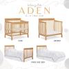 imageDream On Me Aden 4in1 Convertible Mini Crib In Grey Greenguard Gold Certified NonToxic Finish New Zealand Pinewood With 3 Mattress Height SettingsNatural