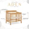 imageDream On Me Aden 4in1 Convertible Mini Crib In Grey Greenguard Gold Certified NonToxic Finish New Zealand Pinewood With 3 Mattress Height SettingsNatural