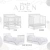 imageDream On Me Aden 4in1 Convertible Mini Crib In Grey Greenguard Gold Certified NonToxic Finish New Zealand Pinewood With 3 Mattress Height SettingsWhite