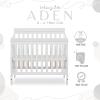 imageDream On Me Aden 4in1 Convertible Mini Crib In Grey Greenguard Gold Certified NonToxic Finish New Zealand Pinewood With 3 Mattress Height SettingsWhite