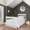 imageDream On Me Aden 4in1 Convertible Mini Crib In Grey Greenguard Gold Certified NonToxic Finish New Zealand Pinewood With 3 Mattress Height SettingsWhite