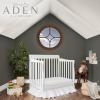 imageDream On Me Aden 4in1 Convertible Mini Crib In Grey Greenguard Gold Certified NonToxic Finish New Zealand Pinewood With 3 Mattress Height SettingsWhite