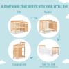 imageDream On Me Jayden 4in1 Mini Convertible Crib And Changer in Storm Grey Greenguard Gold Certified NonToxic Finish New Zealand Pinewood 1quot Mattress PadNatural
