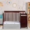 imageDream On Me Jayden 4in1 Mini Convertible Crib And Changer in Storm Grey Greenguard Gold Certified NonToxic Finish New Zealand Pinewood 1quot Mattress PadEspresso