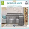 imageDream On Me Jayden 4in1 Mini Convertible Crib And Changer in Storm Grey Greenguard Gold Certified NonToxic Finish New Zealand Pinewood 1quot Mattress PadStorm Grey