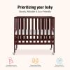 imageDream On Me Jett NonFull Size Folding Convertible Crib Lightweight Portable Crib Three Adjustable Mattress Height Settings Easy to Fold Travel Crib 15 Mattress Pad IncludedEspresso