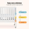 imageDream On Me Jett NonFull Size Folding Convertible Crib Lightweight Portable Crib Three Adjustable Mattress Height Settings Easy to Fold Travel Crib 15 Mattress Pad IncludedWhite