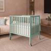 imageDream On Me Jett NonFull Size Folding Convertible Crib Lightweight Portable Crib Three Adjustable Mattress Height Settings Easy to Fold Travel Crib 15 Mattress Pad IncludedMint