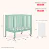 imageDream On Me Jett NonFull Size Folding Convertible Crib Lightweight Portable Crib Three Adjustable Mattress Height Settings Easy to Fold Travel Crib 15 Mattress Pad IncludedMint
