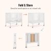 imageDream On Me Jett NonFull Size Folding Convertible Crib Lightweight Portable Crib Three Adjustable Mattress Height Settings Easy to Fold Travel Crib 15 Mattress Pad IncludedWhite