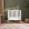 imageDream On Me Jett NonFull Size Folding Convertible Crib Lightweight Portable Crib Three Adjustable Mattress Height Settings Easy to Fold Travel Crib 15 Mattress Pad IncludedWhite