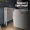 imageDream On Me Jett NonFull Size Folding Convertible Crib Lightweight Portable Crib Three Adjustable Mattress Height Settings Easy to Fold Travel Crib 15 Mattress Pad IncludedPebble Grey