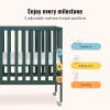 imageDream On Me Jett NonFull Size Folding Convertible Crib Lightweight Portable Crib Three Adjustable Mattress Height Settings Easy to Fold Travel Crib 15 Mattress Pad IncludedOlive
