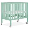 imageDream On Me Jett NonFull Size Folding Convertible Crib Lightweight Portable Crib Three Adjustable Mattress Height Settings Easy to Fold Travel Crib 15 Mattress Pad IncludedMint