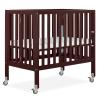 imageDream On Me Jett NonFull Size Folding Convertible Crib Lightweight Portable Crib Three Adjustable Mattress Height Settings Easy to Fold Travel Crib 15 Mattress Pad IncludedEspresso